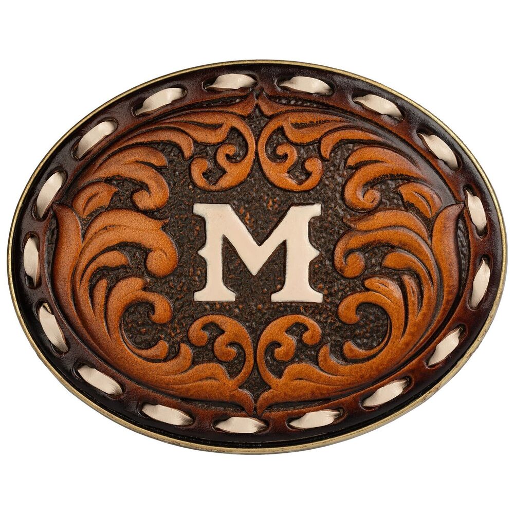 9818 Western Belt Buckle for Cowboy & Cowgirl - Handmade Leather Engraved